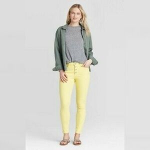 Universal Thread high rise skinny jeans  Lemon Size 0